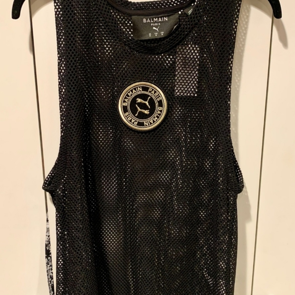 Balmain x Puma mesh tank top
